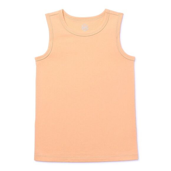Wonder Nation Boys Kid Tough Solid Crew Neck Tank Top Size XXL/2XG (18) Orange - Picture 1 of 3